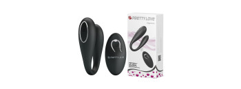 Вибратор для двоих с дистанционным управлением черный Pretty Love BI-014582W-1