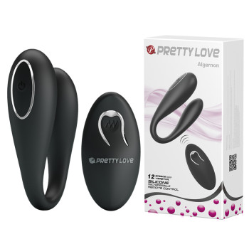 Вибратор для двоих с дистанционным управлением черный Pretty Love BI-014582W-1