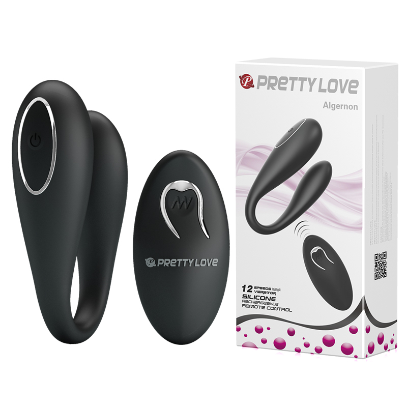 Вибратор для двоих с дистанционным управлением черный Pretty Love BI-014582W-1