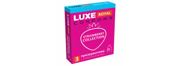 Презерватив гладкий ароматизированный LUXE ROYAL Strawberry Collection