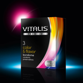 Презервативы VITALIS premium №3 Color & flavor 3253VP