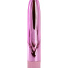 Розовый глянцевый пластиковый вибратор (14*2,5 см) 3313-04