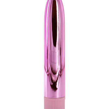Розовый глянцевый пластиковый вибратор (14*2,5 см) 3313-04