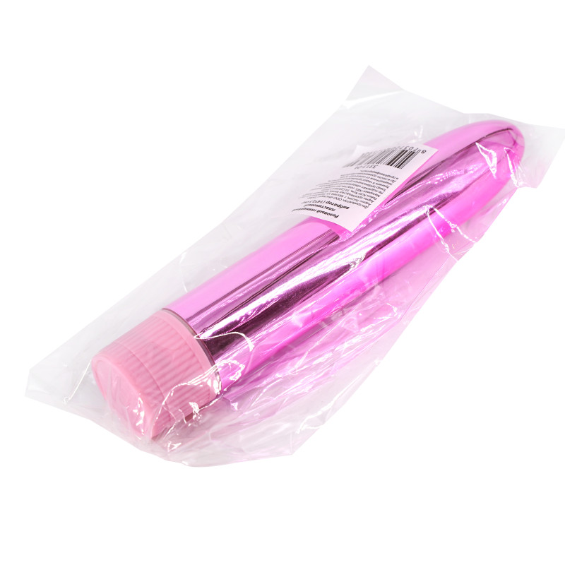 Розовый глянцевый пластиковый вибратор (14*2,5 см) 3313-04