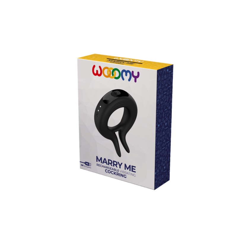 Эрекционное кольцо Marry Me Rechargeable Vibrating Black 33649AL