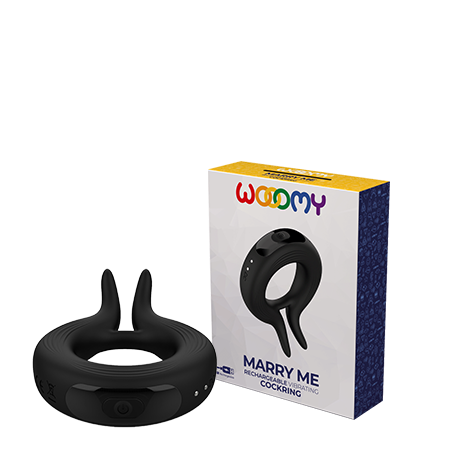 Эрекционное кольцо Marry Me Rechargeable Vibrating Black 33649AL