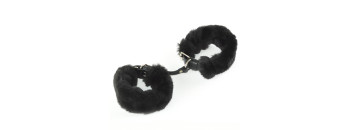 Наручники Lite с черным мехом 3442-1