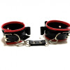 Наручники с бантиками из эко-кожи черно-красные 50008ars