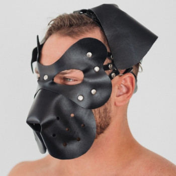 Маска Послушный Пес из натуральной кожы 58017ars