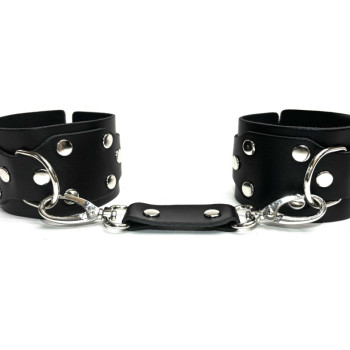 Наручники кожаные Sex Game черные 6001ars
