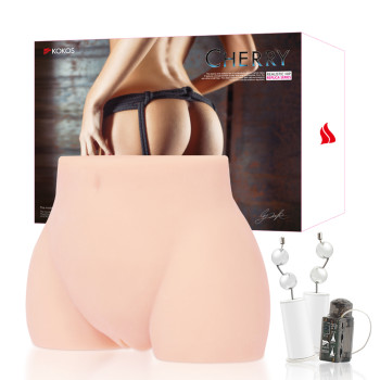 Мастурбатор Cherry полуторс телесный TPR с вибрацией KOKOS M10-03-21V