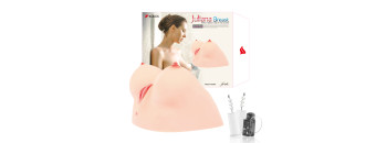 Мастурбатор Juliana Breast грудь-вагина-анус с вибрацией телесный TPR KOKOS M01-002-01V