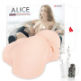 Мастурбатор Alice полуторс телесный с вибрацией и ротацией TPR KOKOS M10-03-29-1V