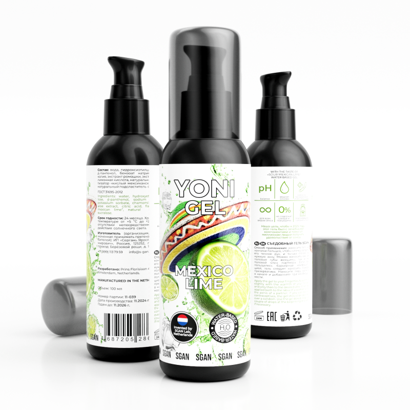 Лубрикант SGAN YONI GEL со вкусом Мексиканского Лайма для орального секса 100 мл 9699sg