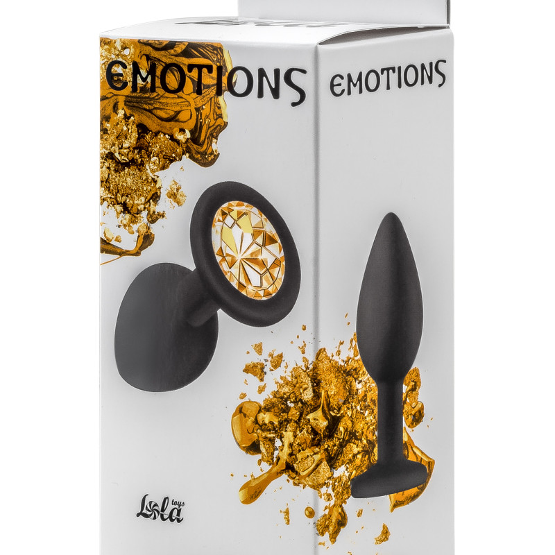 Анальная пробка Emotions Cutie Small Black  golden crystall 4011-07Lola