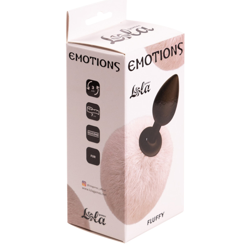 Анальная Пробка с Хвостом Emotions Fluffy White 4017-01lola