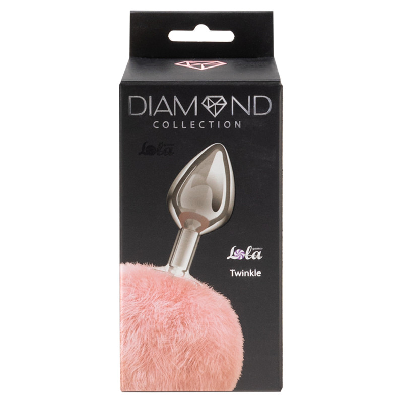 Анальная Пробка с Хвостом Diamond Twinkle Pink 4018-02lola