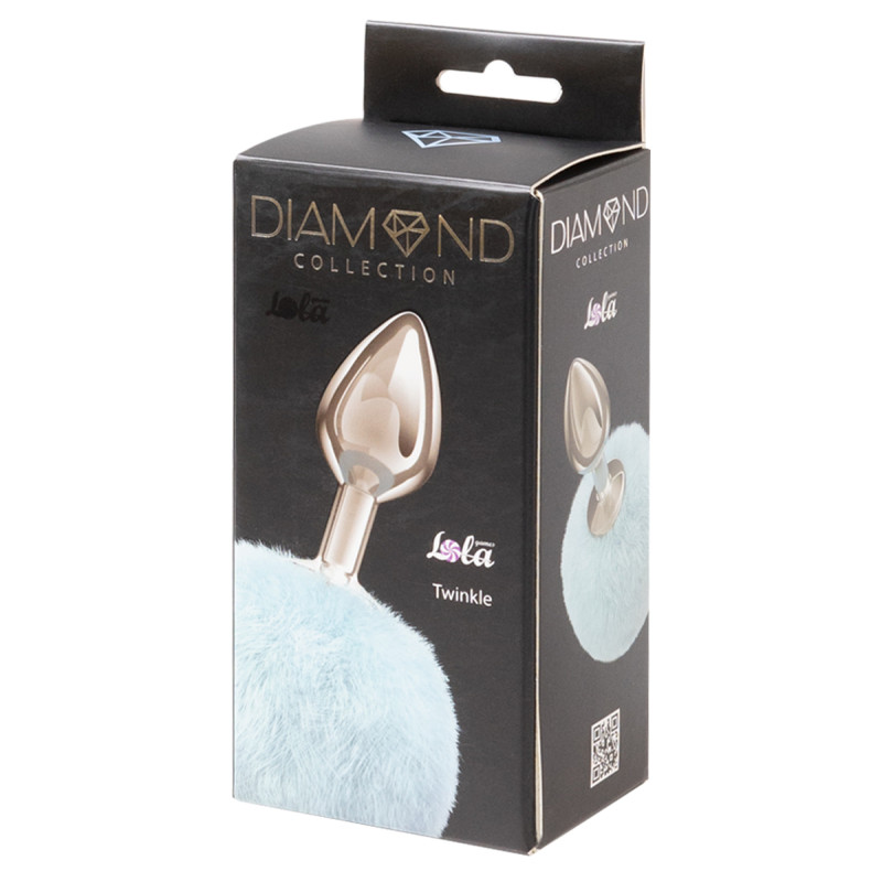 Анальная Пробка с Хвостом Diamond Twinkle Blue 4018-03lola