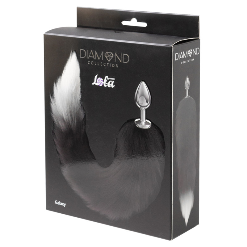 Анальная Пробка с Хвостом Diamond Galaxy Black 4019-01lola