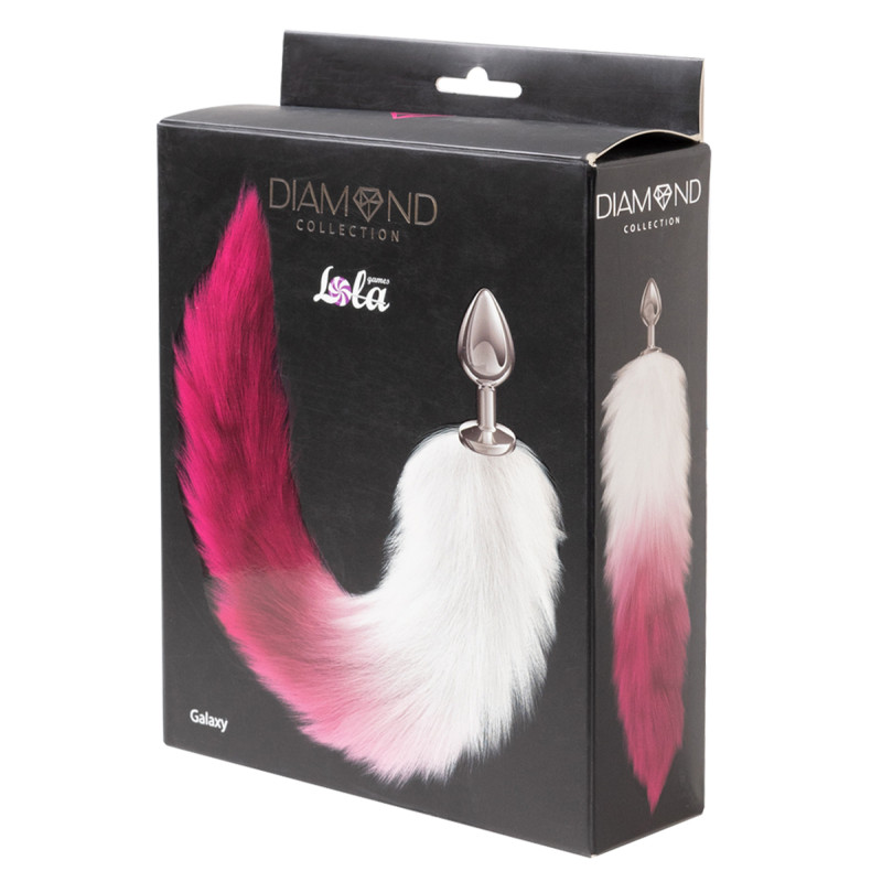 Анальная Пробка с Хвостом Diamond Galaxy Pink 4019-02lola