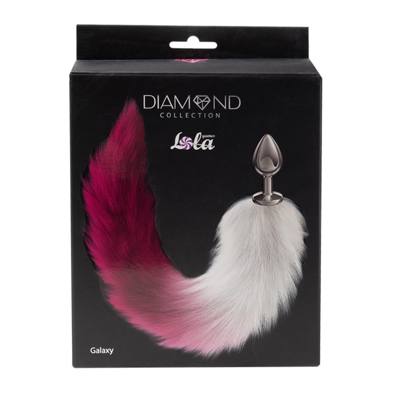 Анальная Пробка с Хвостом Diamond Galaxy Pink 4019-02lola