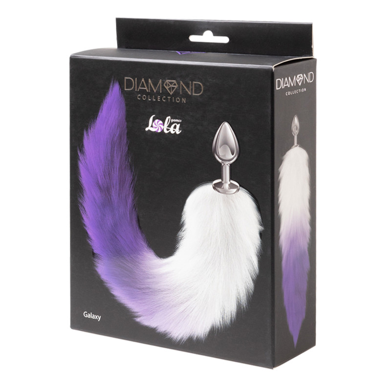 Анальная Пробка с Хвостом Diamond Galaxy Purple 4019-03lola