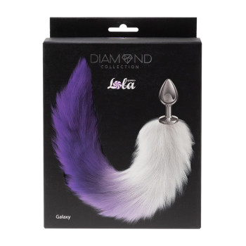 Анальная Пробка с Хвостом Diamond Galaxy Purple 4019-03lola