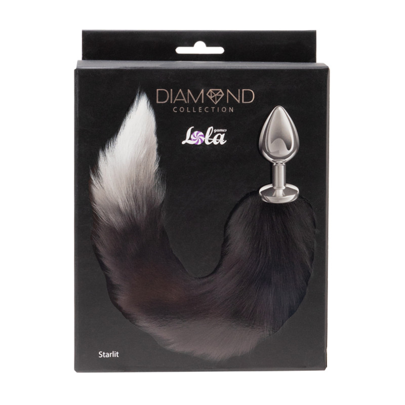 Анальная Пробка с Хвостом Diamond Starlit Black 4020-01lola