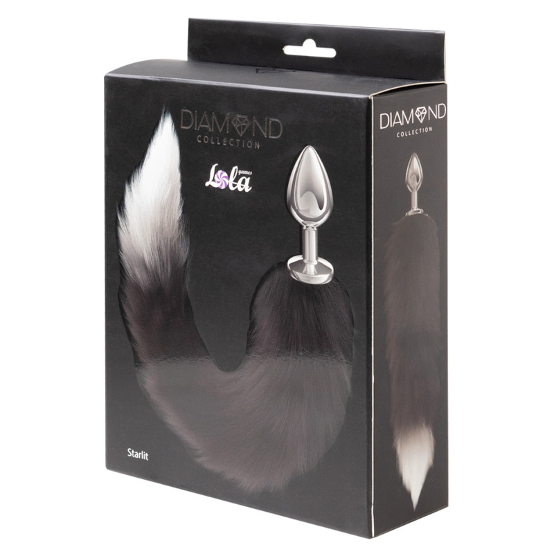 Анальная Пробка с Хвостом Diamond Starlit Black 4020-01lola