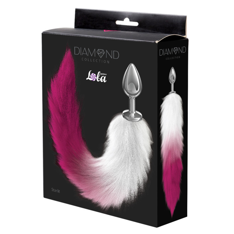 Анальная Пробка с Хвостом Diamond Starlit Pink 4020-02lola