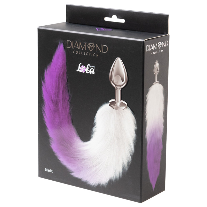 Анальная Пробка с Хвостом Diamond Starlit Purple 4020-03lola