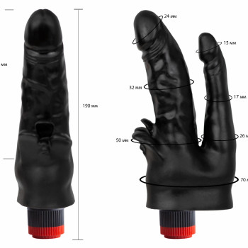 Вибратор реалистик черный  Биоклон 414900ru