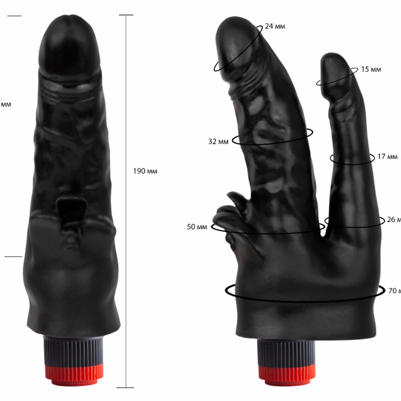 Вибратор реалистик черный  Биоклон 414900ru