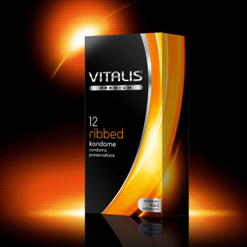 Презервативы VITALIS premium №12 Ribbed 4314VP