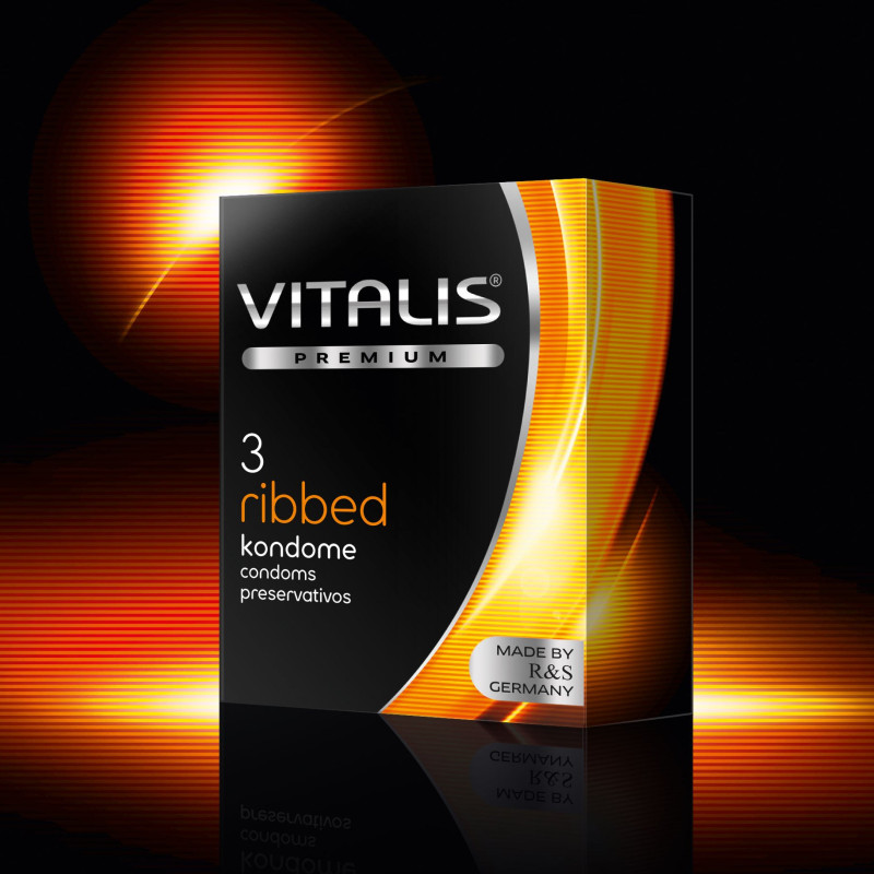 Презервативы VITALIS premium №3 Ribbed 4347VP