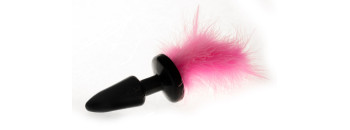 Анальная пробка с хвостом Pink 47002-2MM