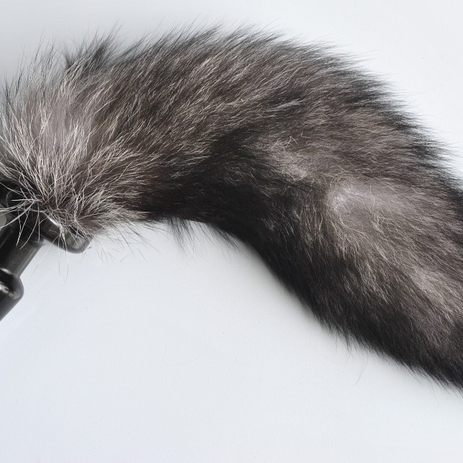 Анальная пробка с хвостом Silver Fox 47009-MM