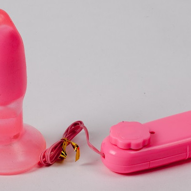 Анальная пробка с вибрацией красная 47012-1-MM