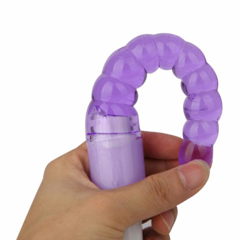 Анальный стимулятор с вибрацией фиолетовый размер-S 47014-1-MM