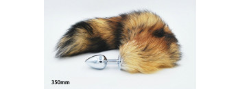 Пробка металлическая с хвостом Королевская лиса рыжая 47077-1-MM