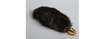 Пробка металлическая с хвостом Королевская лиса 47077-4MM