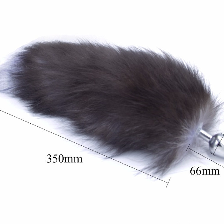 Анальная пробка металлическая с хвостом Королевская лиса 47077-MM