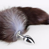 Анальная пробка металлическая с хвостом Королевская лиса 47077-MM