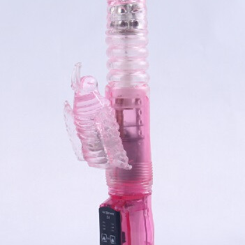 Виброкомпьютер с  и ротацией с функцией Up$Down розовый 22х3 47092-MM