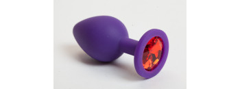Пробка силиконовая фиолетовая с алым кристаллом 8,2 х 3,5 47100-MM