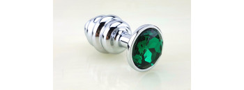 Пробка метал фигурная зеленый страз 9 х 4 см 47144-3MM