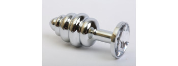 Пробка металл 9х4см фигурная прозрачный страз 47144-5MM