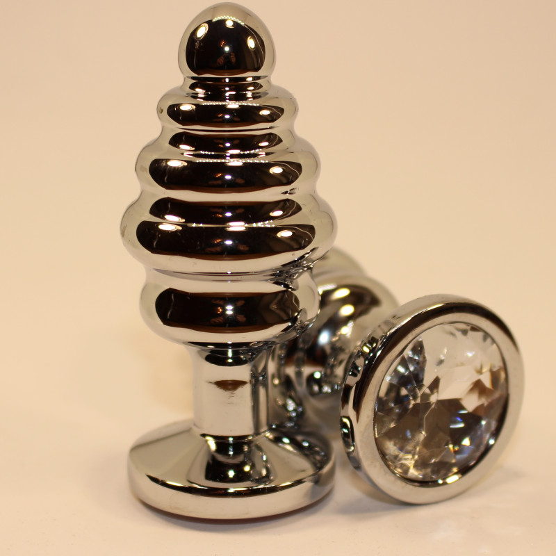 Пробка металл 9х4см фигурная прозрачный страз 47144-5MM