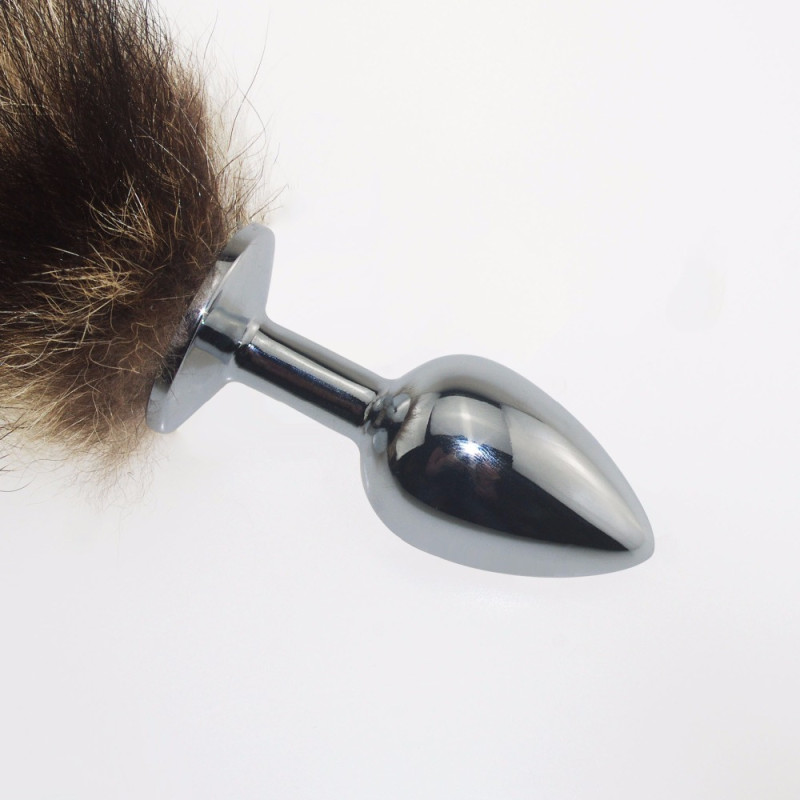 Пробка металлическая с полосатым хвостом размер S 47153-MM