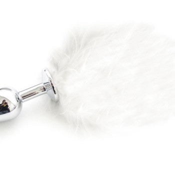 Пробка металлическая с белым хвостиком размер S 47157-MM